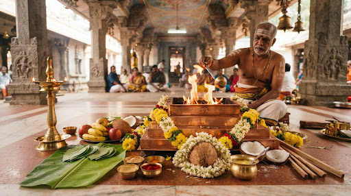 Sacred Vedic Homam Ritual by Tamil Nadu Priest